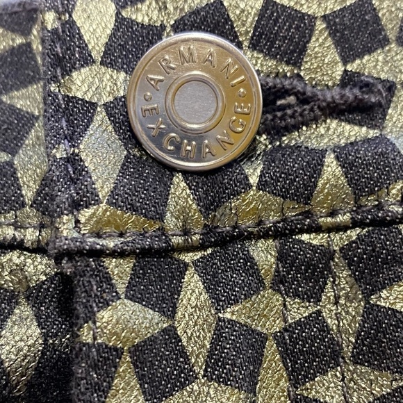 Armani Exchange New Size 29 Skinny Pant Jambe Etroit Stretch Demin Metallic - Picture 6 of 12